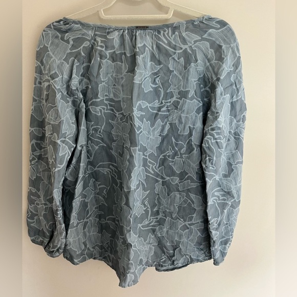 PrAna Leonardo Top Blue Vines Size Medium - Picture 2 of 9